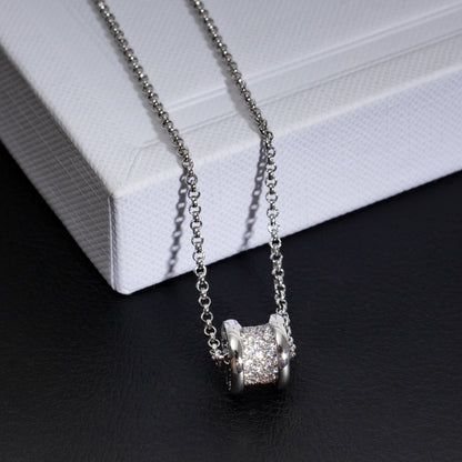 [baslovejewels]ZERO 1 SILVER DIAMOND NECKLACE