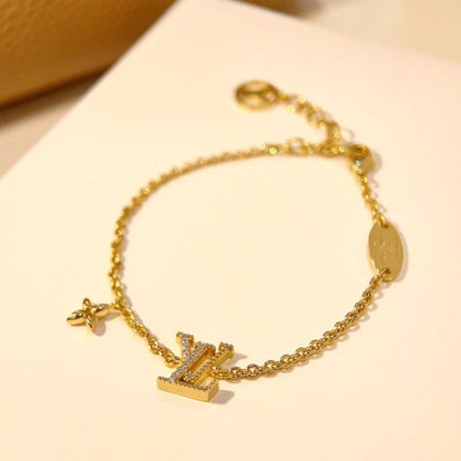 [baslovejewels]LOGO STAR MOTIF GOLD BRACELET