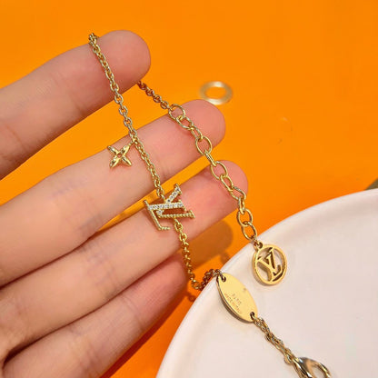[baslovejewels]LOGO STAR MOTIF GOLD BRACELET