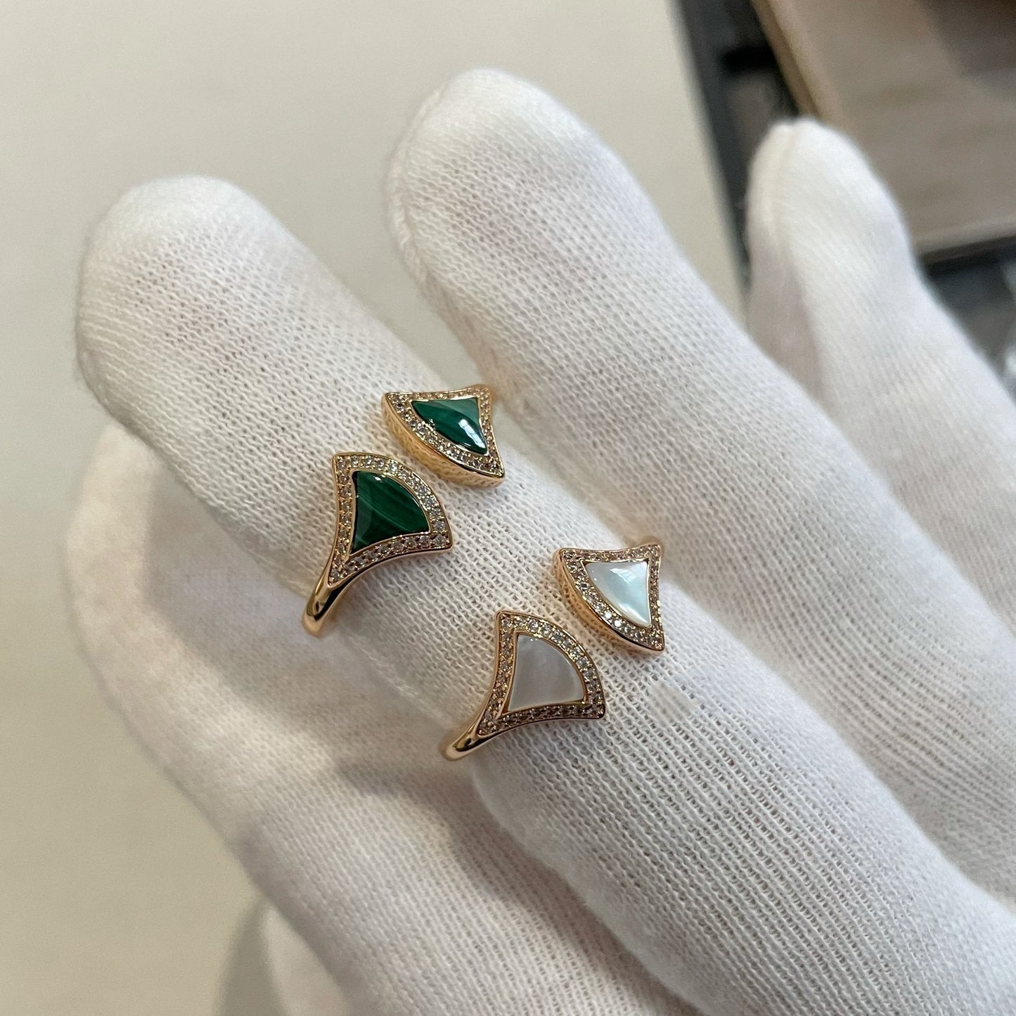 [baslovejewels]DREAM MOP DIAMOND OPEN RING