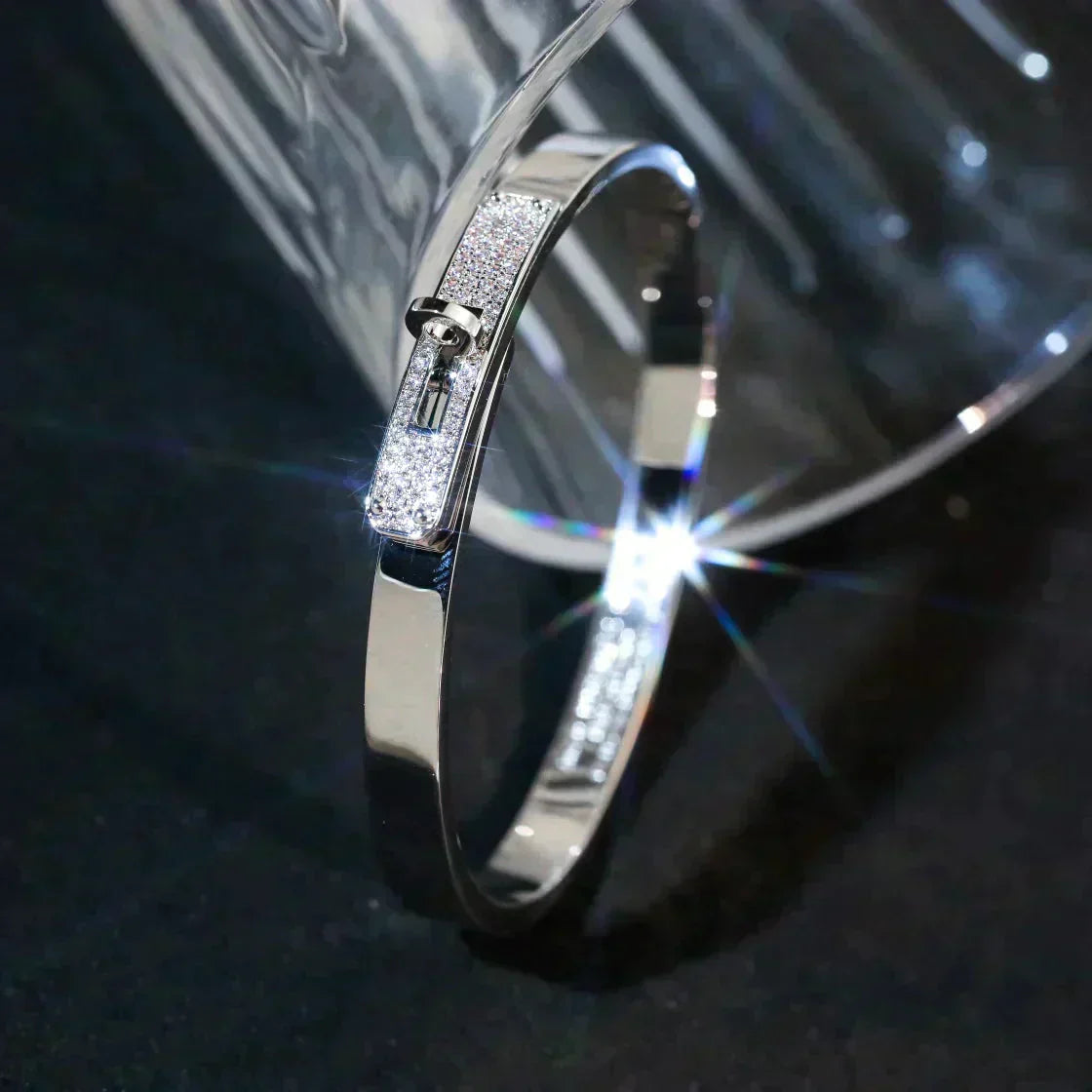 [baslovejewels]KELLY SILVER DIAMOND BRACELET