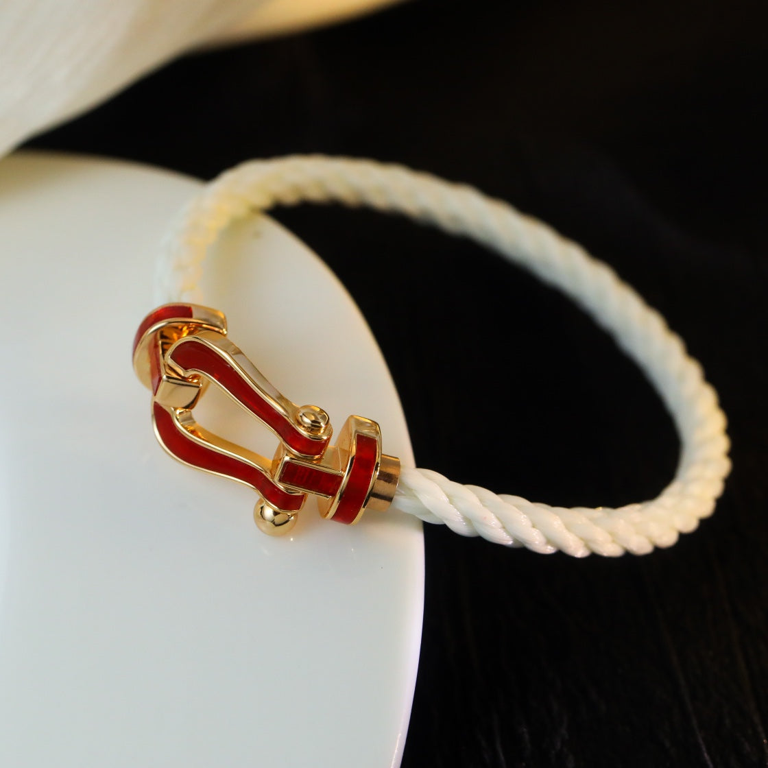 [baslovejewels]FORCE 10 WHITE TEXTILE DIAMOND PAVED