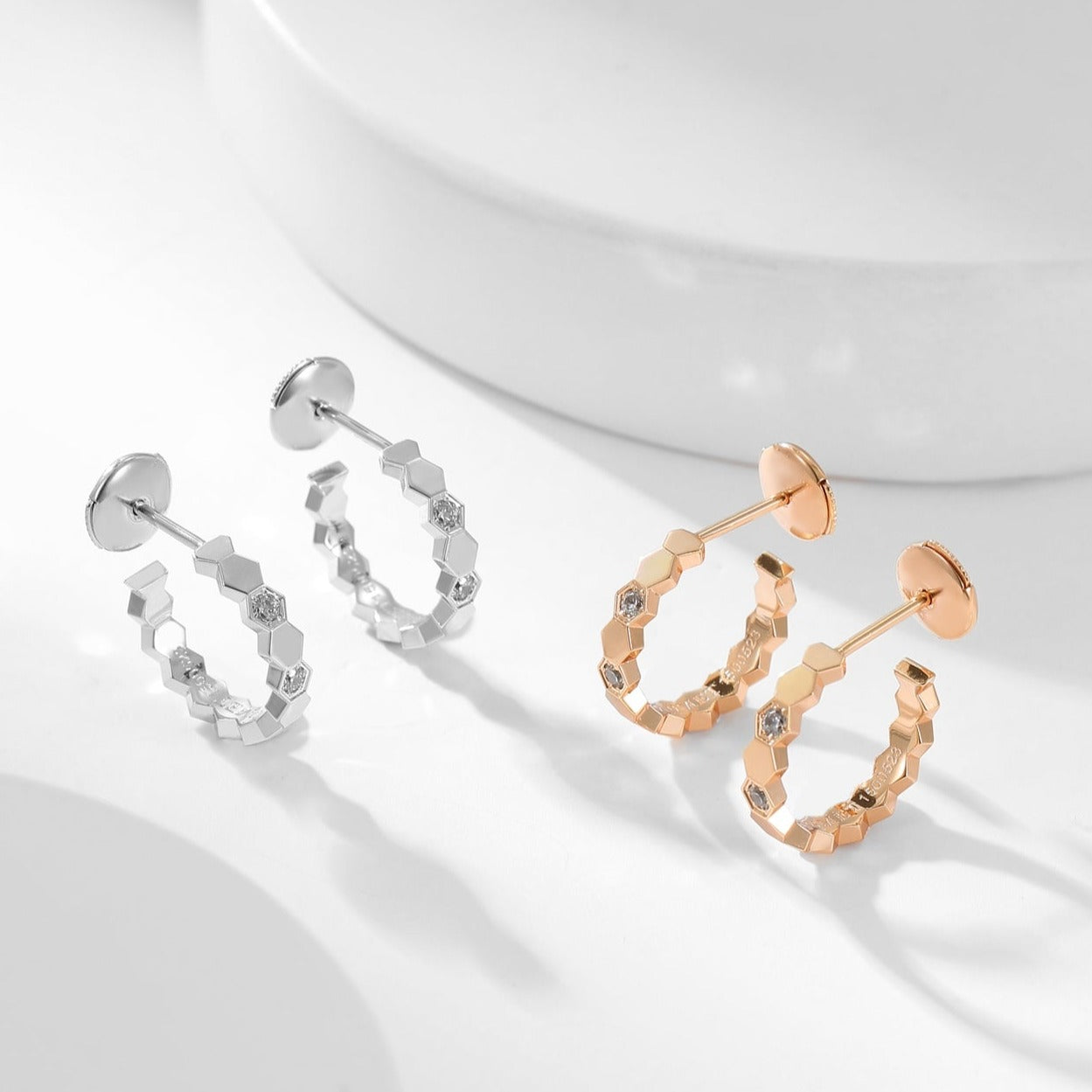 [baslovejewels]BEE LOVE DIAMOND HOOP EARRINGS