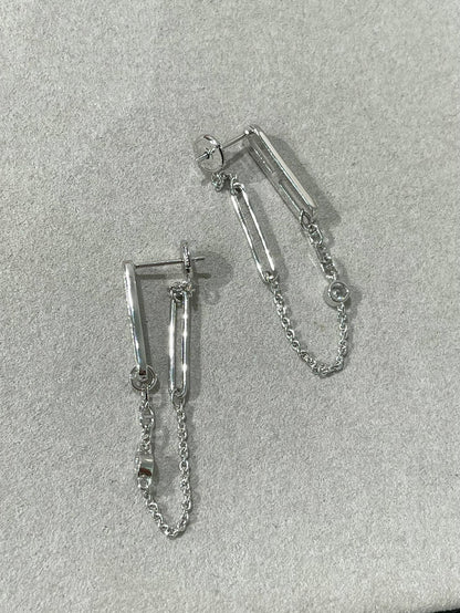 [baslovejewels]CHAINE CHAOS DIAMOND DROP EARRINGS