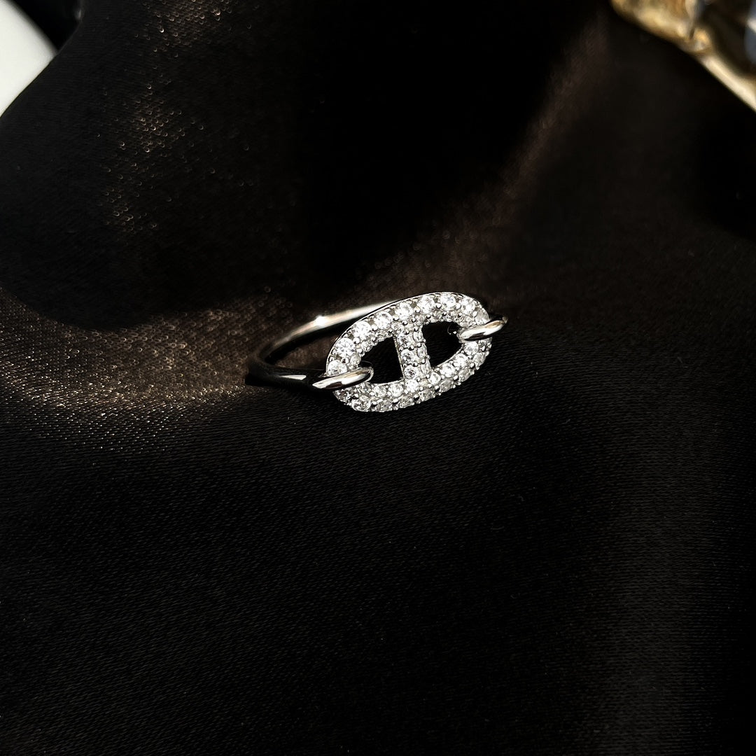 [baslovejewels]RONDE SMALL SILVER DIAMOND RING