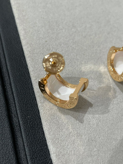 [baslovejewels]ZERO 1 PINK GOLD CERAMIC EARRINGS