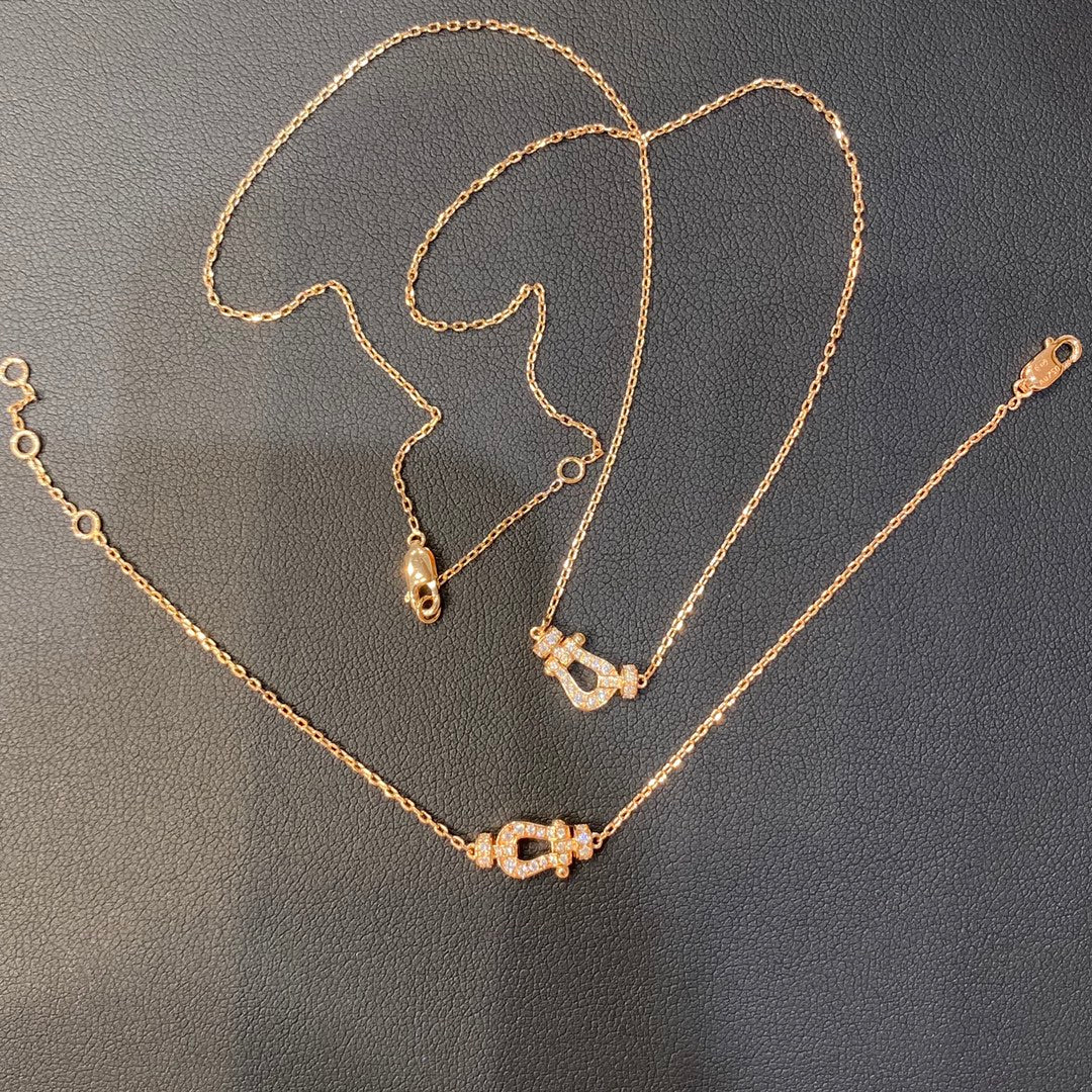 [baslovejewels]FORCE 10 DIAMOND PINK GOLD NECKLACE MINI MODEL