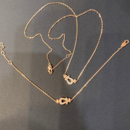 [baslovejewels]FORCE 10 DIAMOND PINK GOLD NECKLACE MINI MODEL