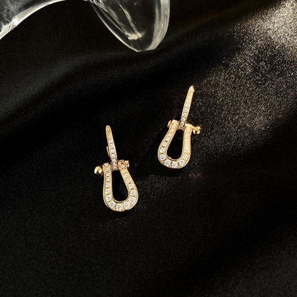 [baslovejewels]FORCE 10 FULL DIAMOND DROP EARRINGS MEDIUM MODEL