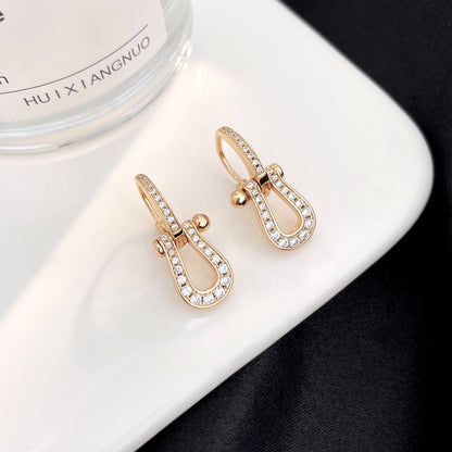 [baslovejewels]FORCE 10 FULL DIAMOND DROP EARRINGS MEDIUM MODEL