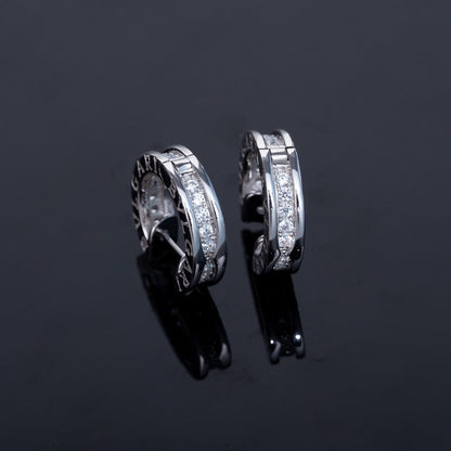 [baslovejewels]ZERO 1 MINI SILVER DIAMOND EARRINGS