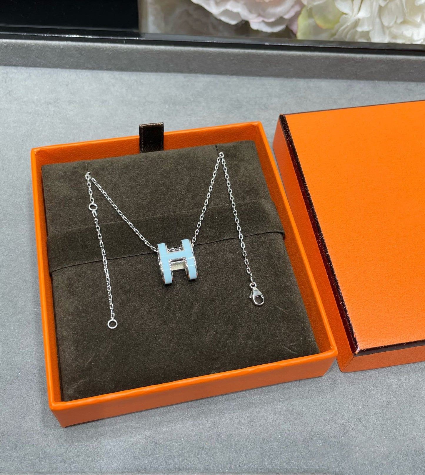 [baslovejewels]POP H SKY BLUE NECKLACE