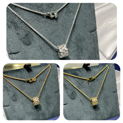 [baslovejewels]BEE LOVE DIAMOND PAVED 3 ROW NECKLACE