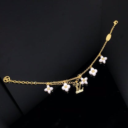 [baslovejewels]LOGO 6 MOTIF STAR AND SUN GOLD BRACELET