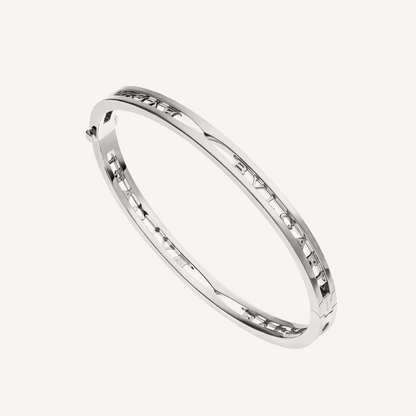[baslovejewels]ZERO 1 SPIRAL LOGO SILVER BRACELET