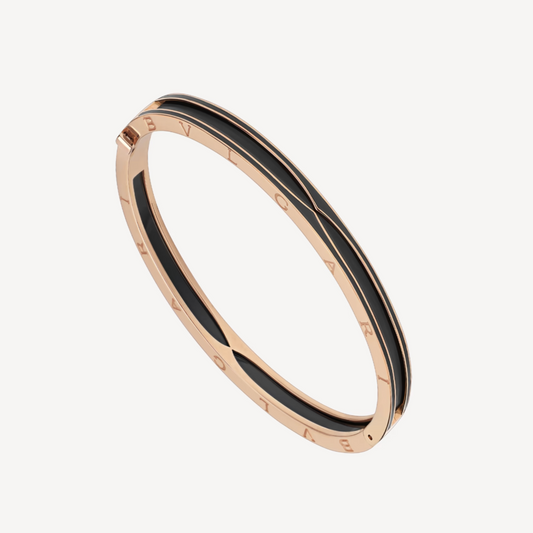 [baslovejewels]ZERO 1 PINK GOLD WITH MATTE BLACK CERAMIC BRACELET