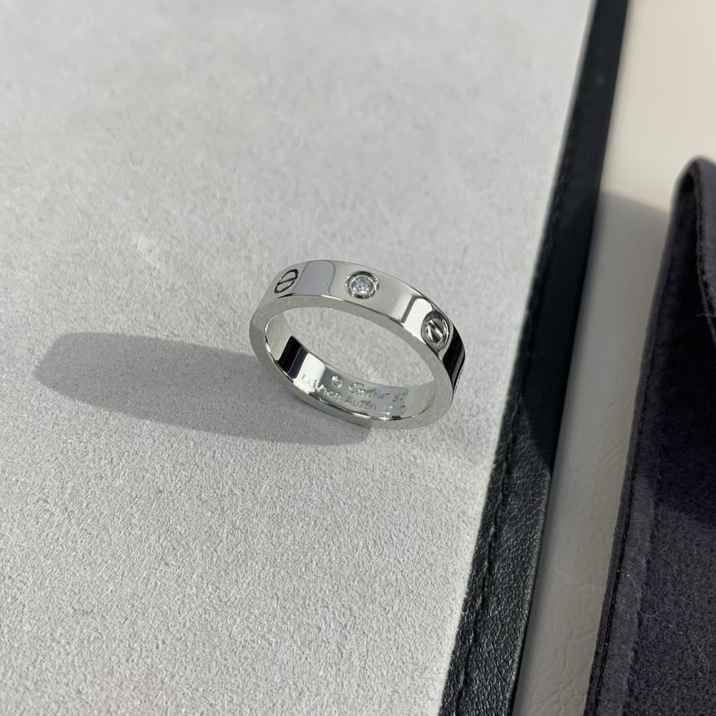 [baslovejewels]LOVE RING 4MM 1 DIAMOND SILVER