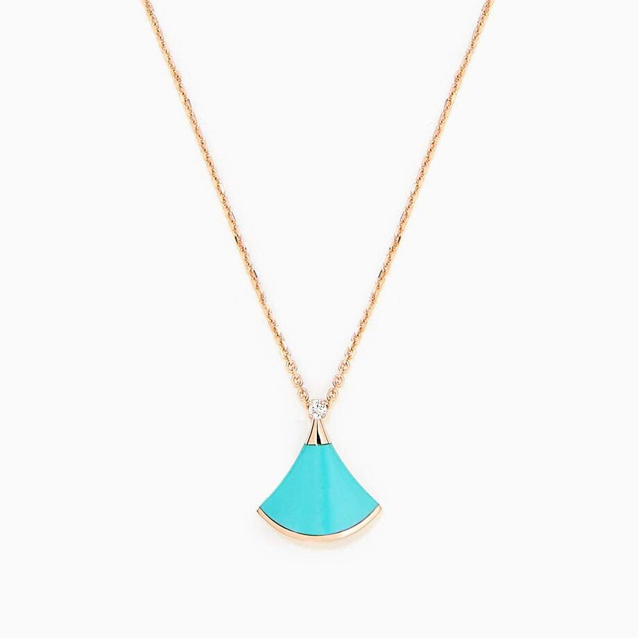 [baslovejewels]DREAM NECKLACE TURQUOISE PINK GOLD