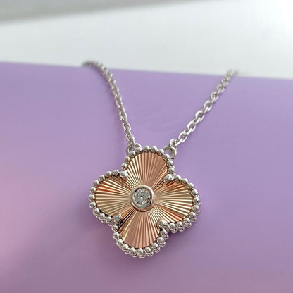 [basloveJW]CLOVER 15MM DIAMOND LASER NECKLACE- CHRISTMAS 2024 SPECIAL EDITION