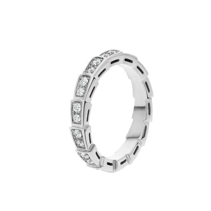 [baslovejewels]SERPENTI RING SILVER DIAMOND PAVED 3MM