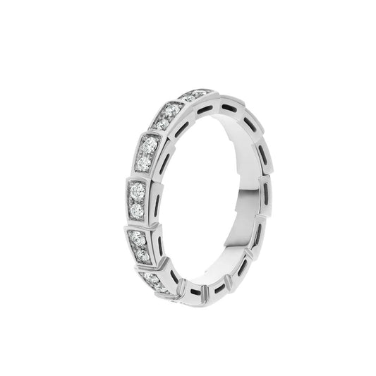 [baslovejewels]SERPENTI RING SILVER DIAMOND PAVED 3MM