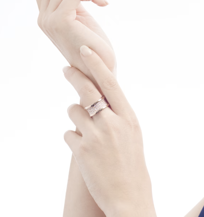 [baslovejewels]ZERO 1 WITH PAVED DIAMONDS ON THE SPIRAL RING