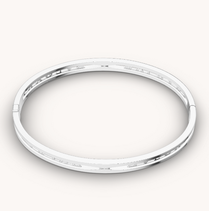 [baslovejewels]ZERO 1 SPIRAL LOGO SILVER BRACELET