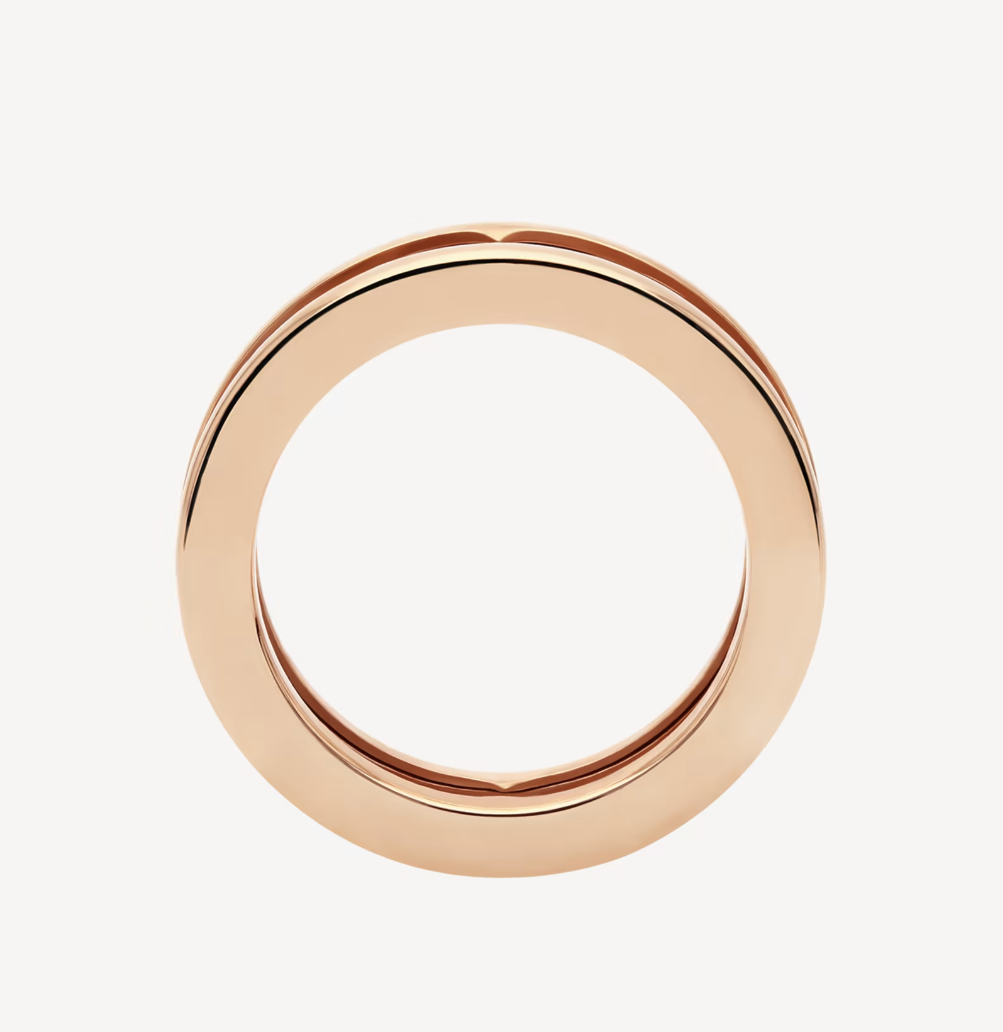 [baslovejewels]ZERO 1 ONE-BAND WITH OPENWORK LOGO SPIRAL RING