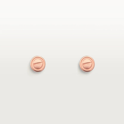 [baslovejewels]LOVE EARRINGS PINK GOLD 10MM