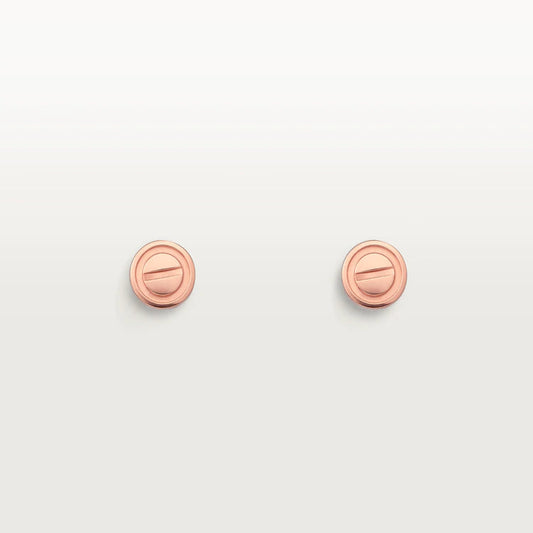 [baslovejewels]LOVE EARRINGS PINK GOLD 10MM