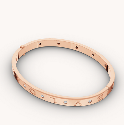 [baslovejewels]ZERO 1 PINK GOLD 12 DIAMONDS BRACELET