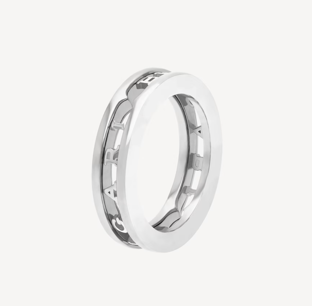 [baslovejewels]ZERO 1 ONE-BAND WITH OPENWORK LOGO SPIRAL RING