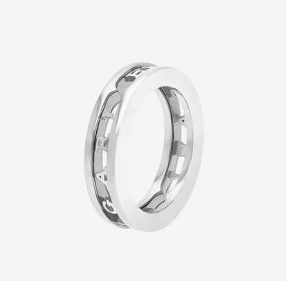[baslovejewels]ZERO 1 ONE-BAND WITH OPENWORK LOGO SPIRAL RING