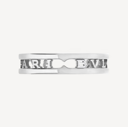 [baslovejewels]ZERO 1 ONE-BAND WITH OPENWORK LOGO SPIRAL RING