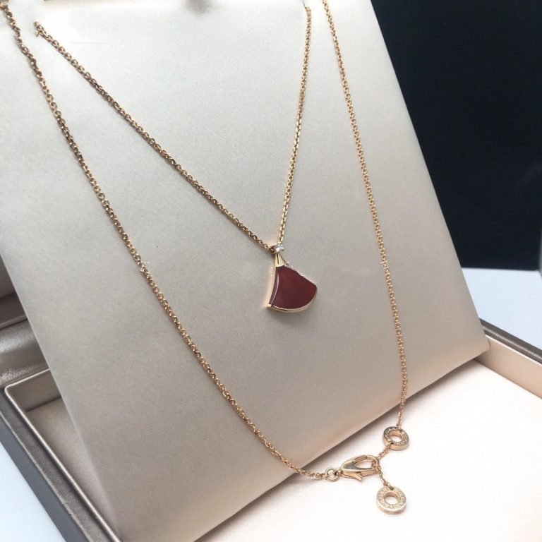 [baslovejewels]DREAM NECKLACE CARNELIAN 1 DIAMOND