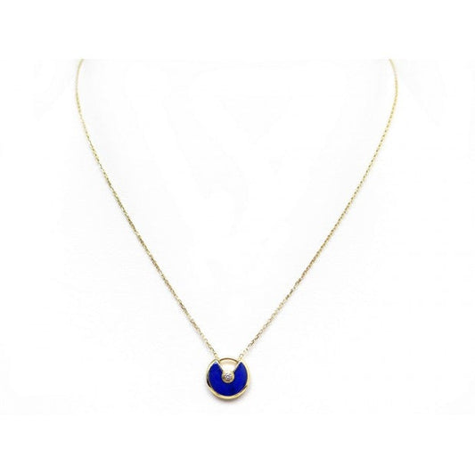 [baslovejewels]AMULETTE ROSE GOLD AGATE NECKLACE