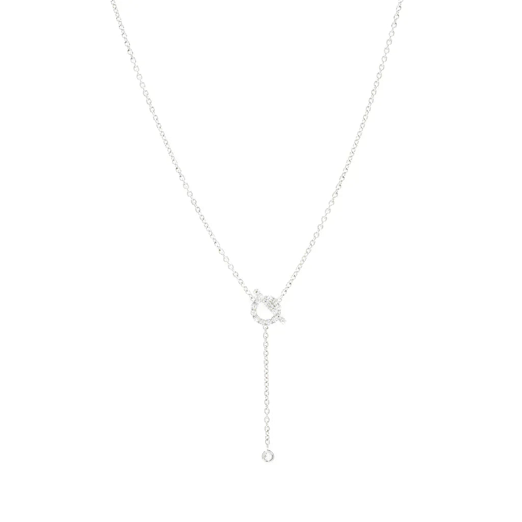 [baslovejewels]FINESSE SILVER DIAMOND NECKLACE