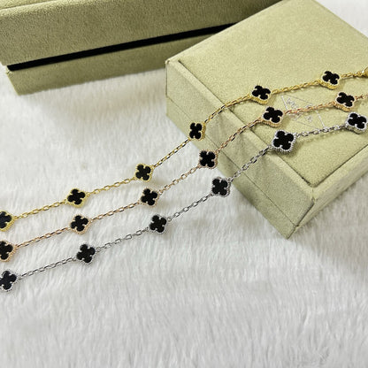 [baslovejewels]CLOVER 6 MOTIF  ONYXS BRACELET