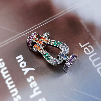 [baslovejewels]FORCE LARGE HORSESHOE CLASP  METAL BRACELET