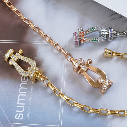 [baslovejewels]FORCE LARGE HORSESHOE CLASP  METAL BRACELET