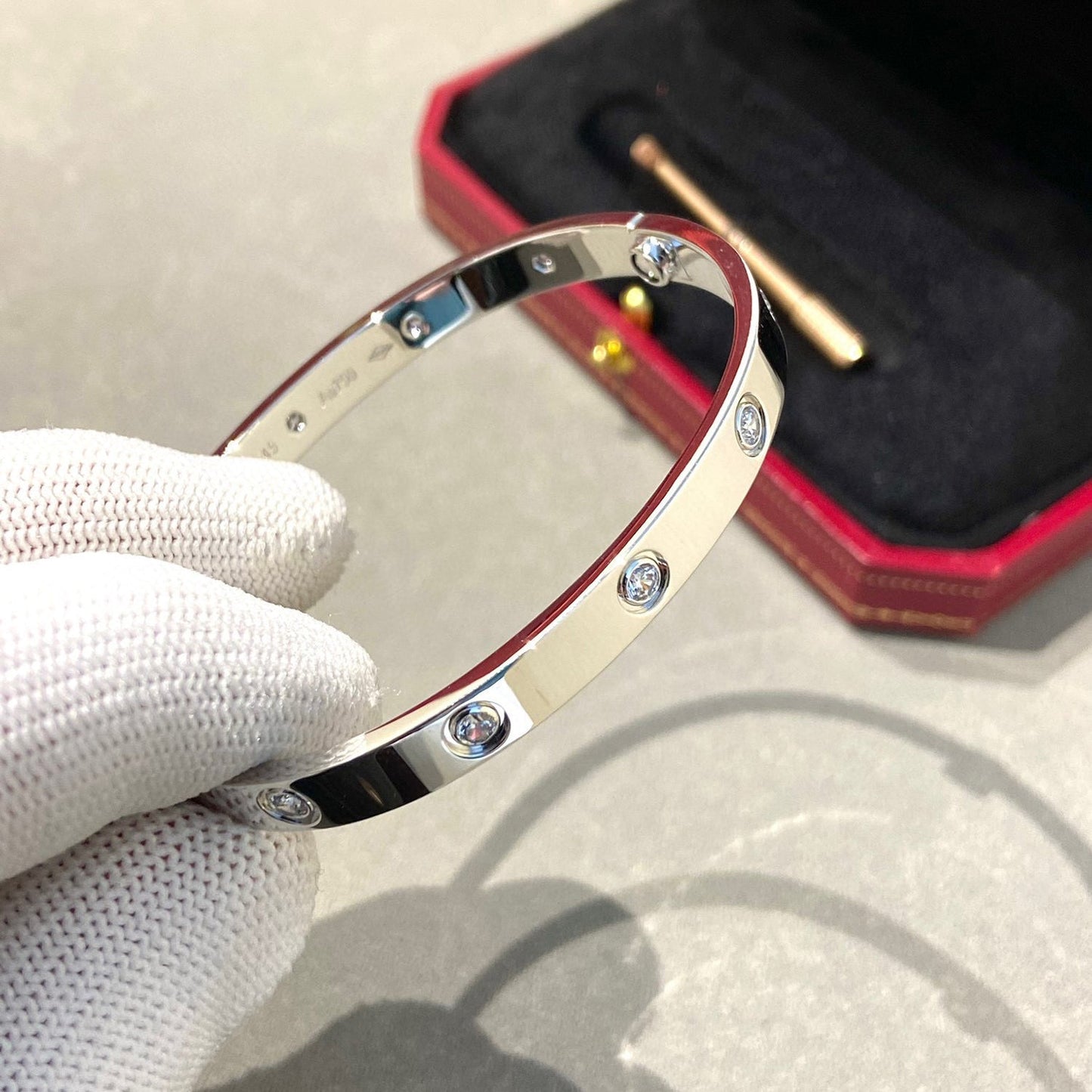 [baslovejewels]LOVE BRACELET 6.1MM 10 DIAMONDS