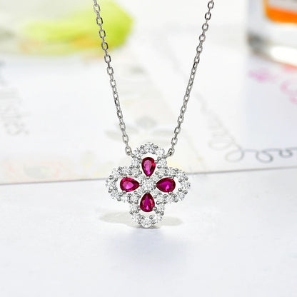 [baslovejewels]LOOP NECKLACE FULL MOTIF DIAMOND 16MM MULTIPLE COLORS