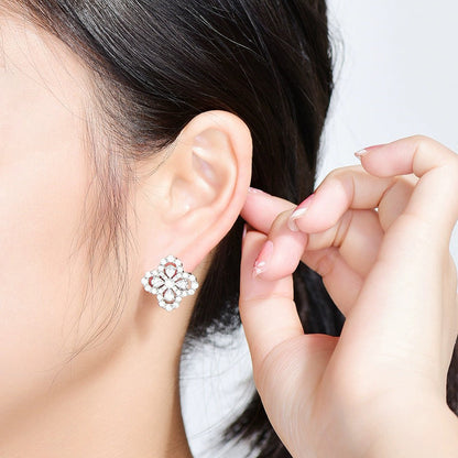 [baslovejewels]LOOP EARRINGS FULL MOTIF DIAMOND 16MM