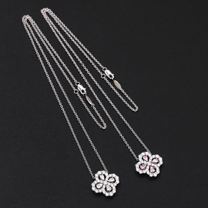 [baslovejewels]LOOP NECKLACE FULL MOTIF DIAMOND 16MM MULTIPLE COLORS