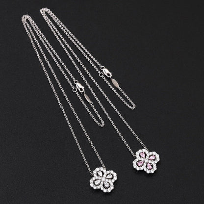 [baslovejewels]LOOP NECKLACE FULL MOTIF DIAMOND 16MM MULTIPLE COLORS