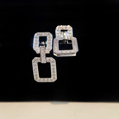 [baslovejewels]LINKS MEDIUM EARRINGS DIAMOND