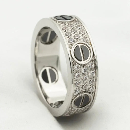 [baslovejewels]LOVE RING 5.5MM DIAMONDS PAVED CERAMIC