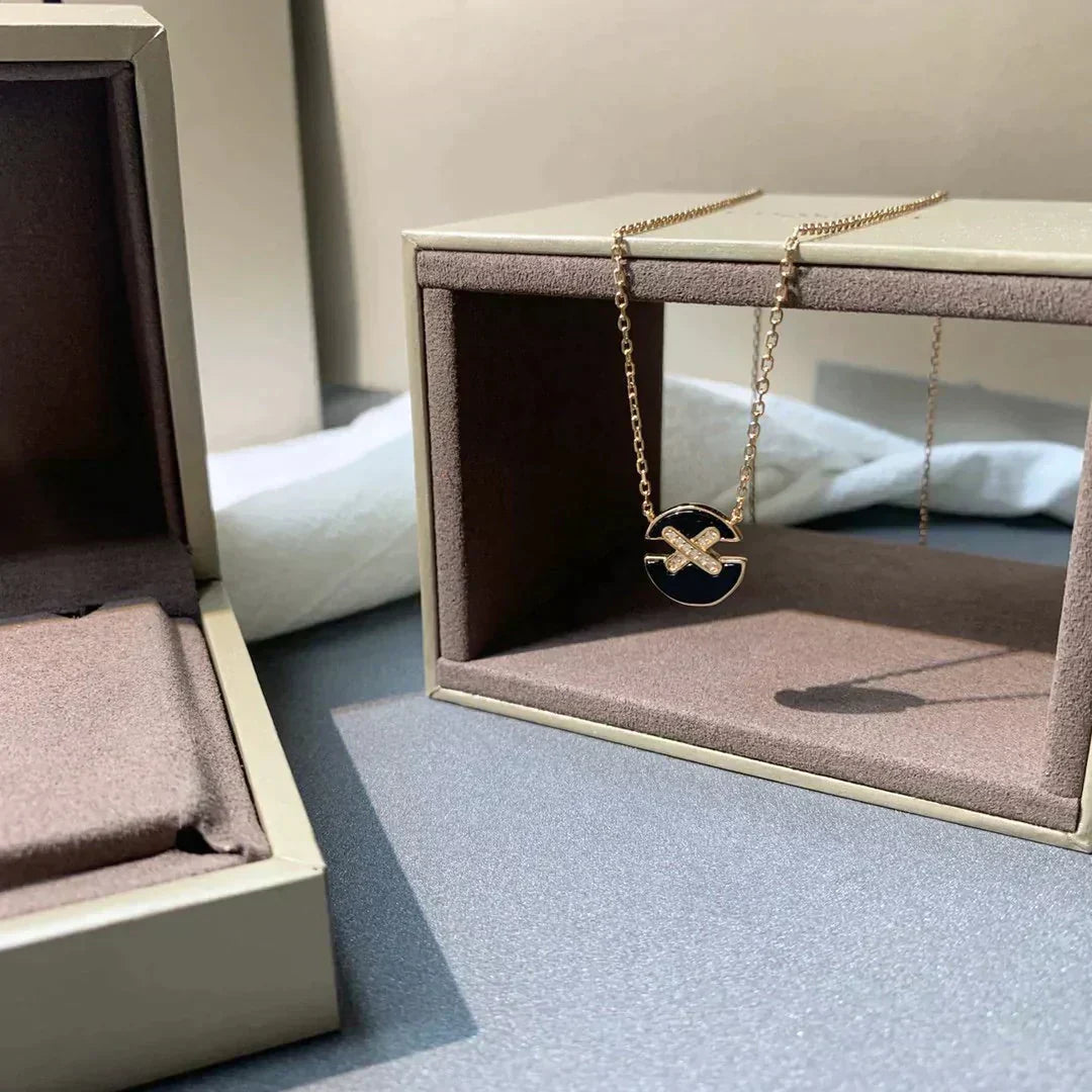 [baslovejewels]JEUX DE ROSE GOLD DIAMOND NECKLACE