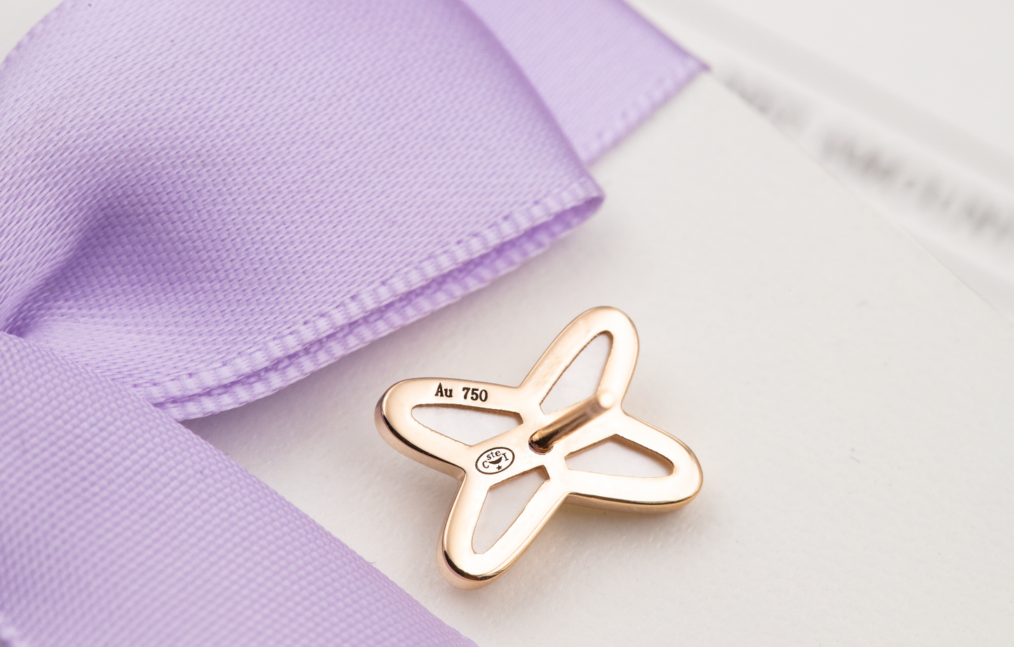 [baslovejewels]JEUX DE WHITE MOP ROSE GOLD DIAMOND EARRINGS