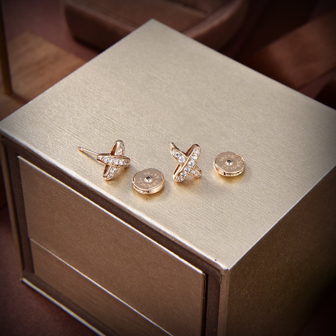 [baslovejewels]JEUX DE GOLD DIAMOND EARRINGS
